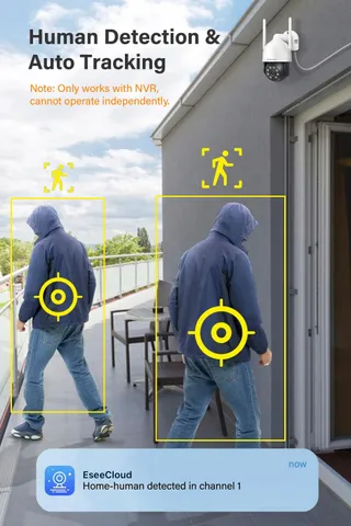 JENNOV Buitencamera 5MP WiFi Nachtzicht Bewegingsdetectie NVR — miniatuur 2