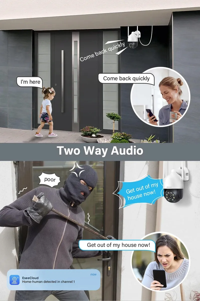 JENNOV Buitencamera 5MP WiFi Nachtzicht Bewegingsdetectie NVR — foto 5
