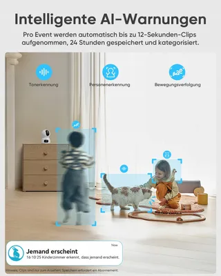 BLURAMS Binnencamera 2K+2K 360° Tweeweg Audio WiFi Alexa — miniatuur 5