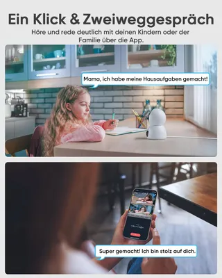 BLURAMS Binnencamera 2K+2K 360° Tweeweg Audio WiFi Alexa — miniatuur 3