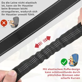 VERSTELLBARER Autogordel Voor Hond Zwart Universeel — miniatuur 5