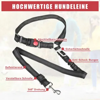 VERSTELLBARER Autogordel Voor Hond Zwart Universeel — miniatuur 3
