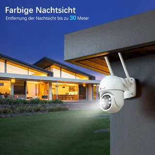 CTRONICS PTZ WiFi 2K IP Buitencamera Draadloos Persoonsdetectie — miniatuur 5