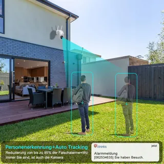 CTRONICS PTZ WiFi 2K IP Buitencamera Draadloos Persoonsdetectie — miniatuur 4