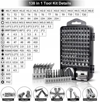 POZLLE Precisieschroevendraaierset 138-in-1 Voor Elektronica Apparaten — miniatuur 2