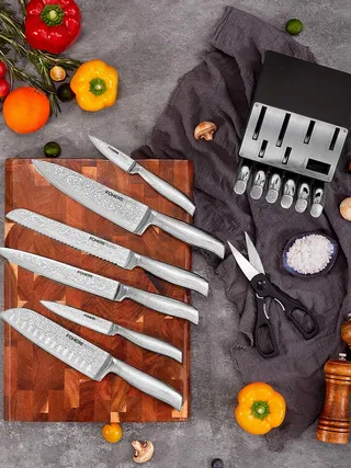 FOHERE Messenset 14-delig Zelfslijpend Houten Blok — miniatuur 9