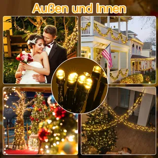 OLLNY Lichtsnoer Buiten Waterdicht 6M 400 LED — miniatuur 7
