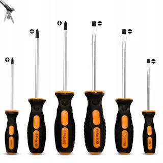 CHROM-VANADIUM Schroevendraaierset 6-delig Magnetische Punten — miniatuur 1