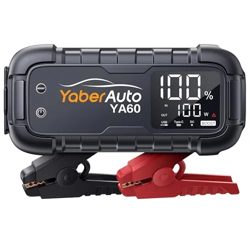 YABERAUTO Powerbank 6000A 26800mAh USB C PD 65W Benzine Diesel — foto 1