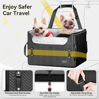 PETSFIT Hondenautostoel Tot 12kg Met Veiligheidsgordel — miniatuur 4