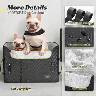 PETSFIT Hondenautostoel Tot 12kg Met Veiligheidsgordel — miniatuur 7