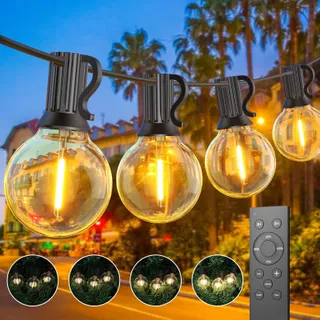 TOIPWEN LED Lichtsnoer Buiten 45,7M Afstandsbediening IP45 Waterdicht