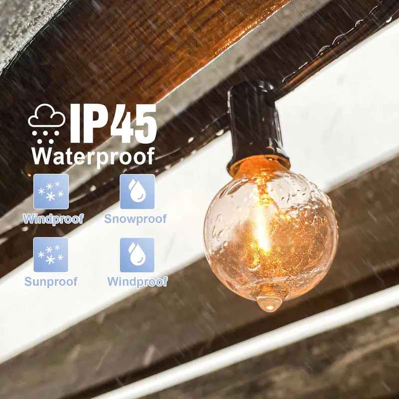 FANSANMY Tuinverlichting Lichtketting 45m 77 Lampen IP45 — foto 4