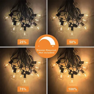 SVATER LED Lichtsnoer 60M 100 Lampen Tuin Terras — miniatuur 6