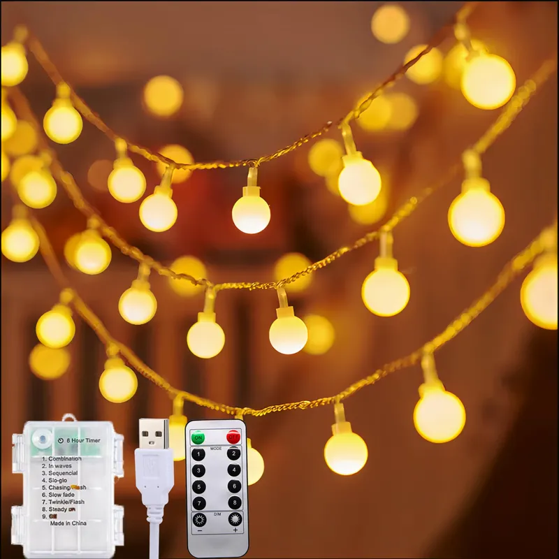 TAIYONGKANG LED Lichtsnoer 13M 100 LED Balkon Tuin Bruiloft — foto 1