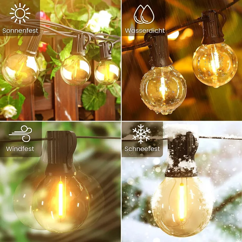 TORKASE LED Lichtsnoer Buiten 33,5m Warm Wit Balkon Tuin — foto 3