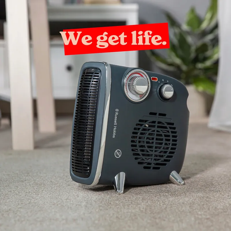 RUSSELL HOBBS Elektrische Verwarmer 1800W Retro Grijs Thermostaat — foto 6