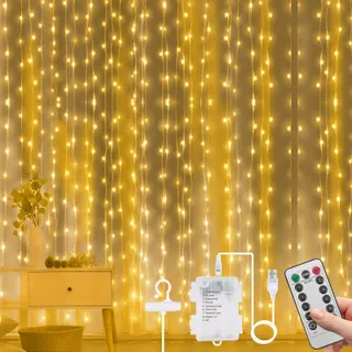 VICLOON Lichtgordijn Decoratief 3M 300 LED — miniatuur 1