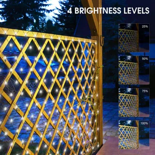 CERIAL Solar LED Lichtnet Buiten Afstandsbediening 8 Modi 3x2m — miniatuur 3