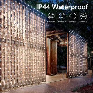 CERIAL Solar LED Lichtnet Buiten Afstandsbediening 8 Modi 3x2m — miniatuur 4