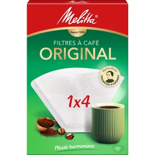 MELITTA Original Koffiefilters 1x4 40 Stuks Wit — miniatuur 1