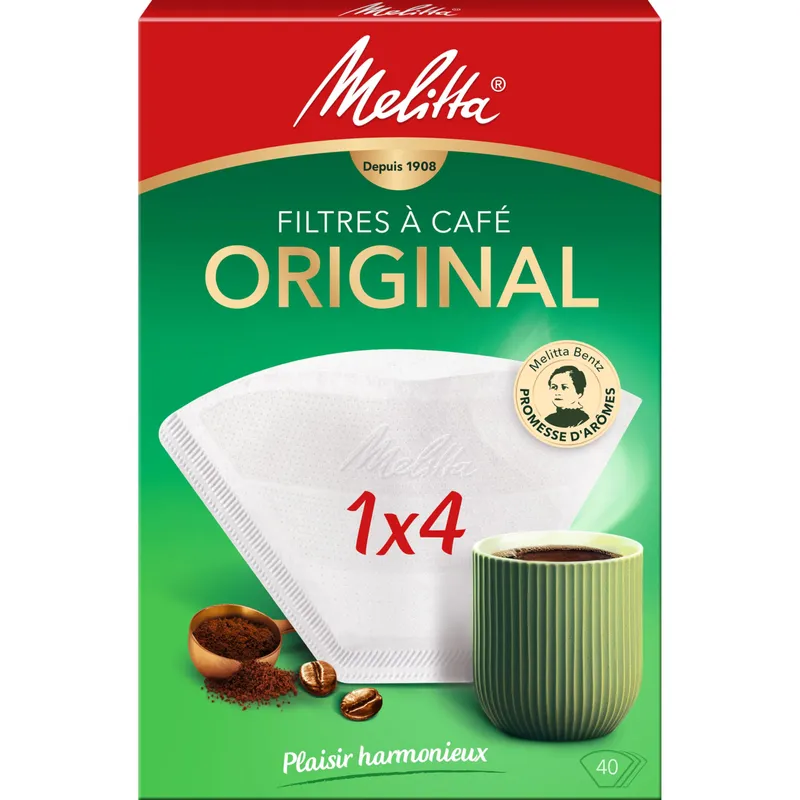 MELITTA Original Koffiefilters 1x4 40 Stuks Wit — foto 1