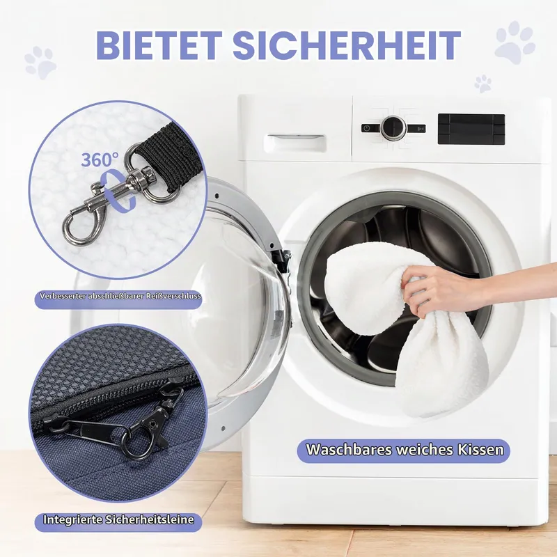 PETSFIT DCC1910 Vliegtas voor Hond en Kat Opvouwbaar 42x22x28cm Blauw — foto 7