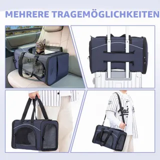 PETSFIT DCC1910 Vliegtas voor Hond en Kat Opvouwbaar 42x22x28cm Blauw — miniatuur 8