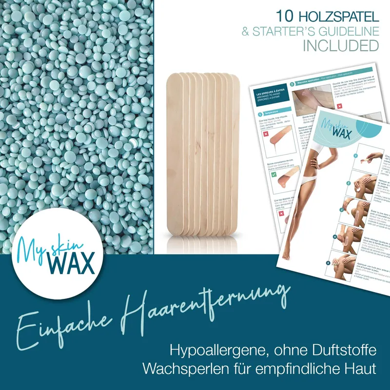 MY SKIN WAX Harde Wax Parels 800 g Zonder Strips Hypoallergeen Groen — foto 2