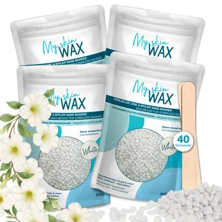 MY SKIN WAX Harde Wax Parels 3,2 kg (4x800 g) Zonder Strips Wit — miniatuur 1