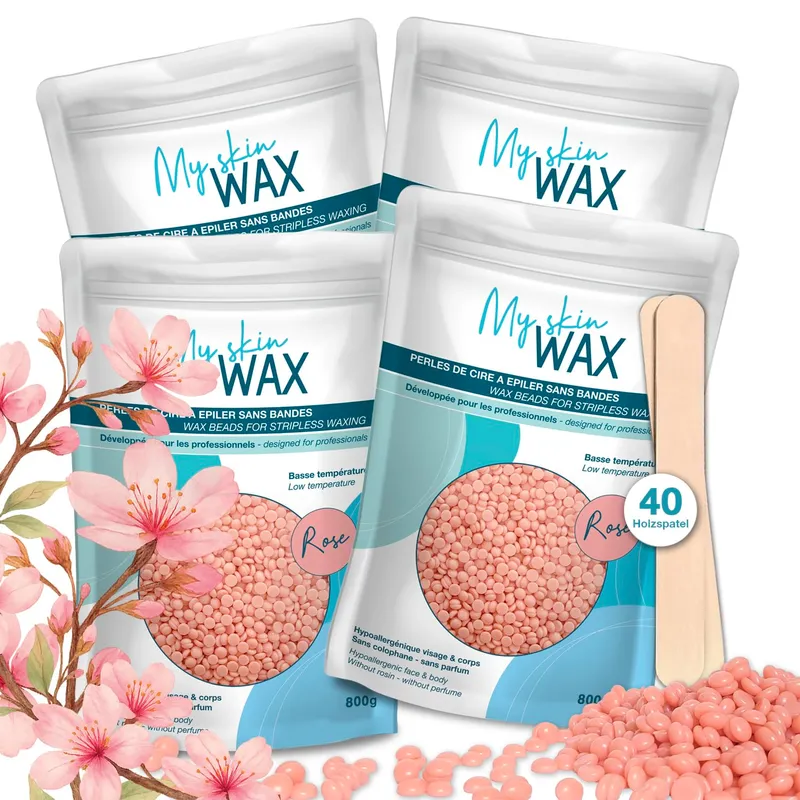 MY SKIN WAX Harde Wax Parels 3,2 kg (4x800 g) Zonder Strips Roze — foto 1